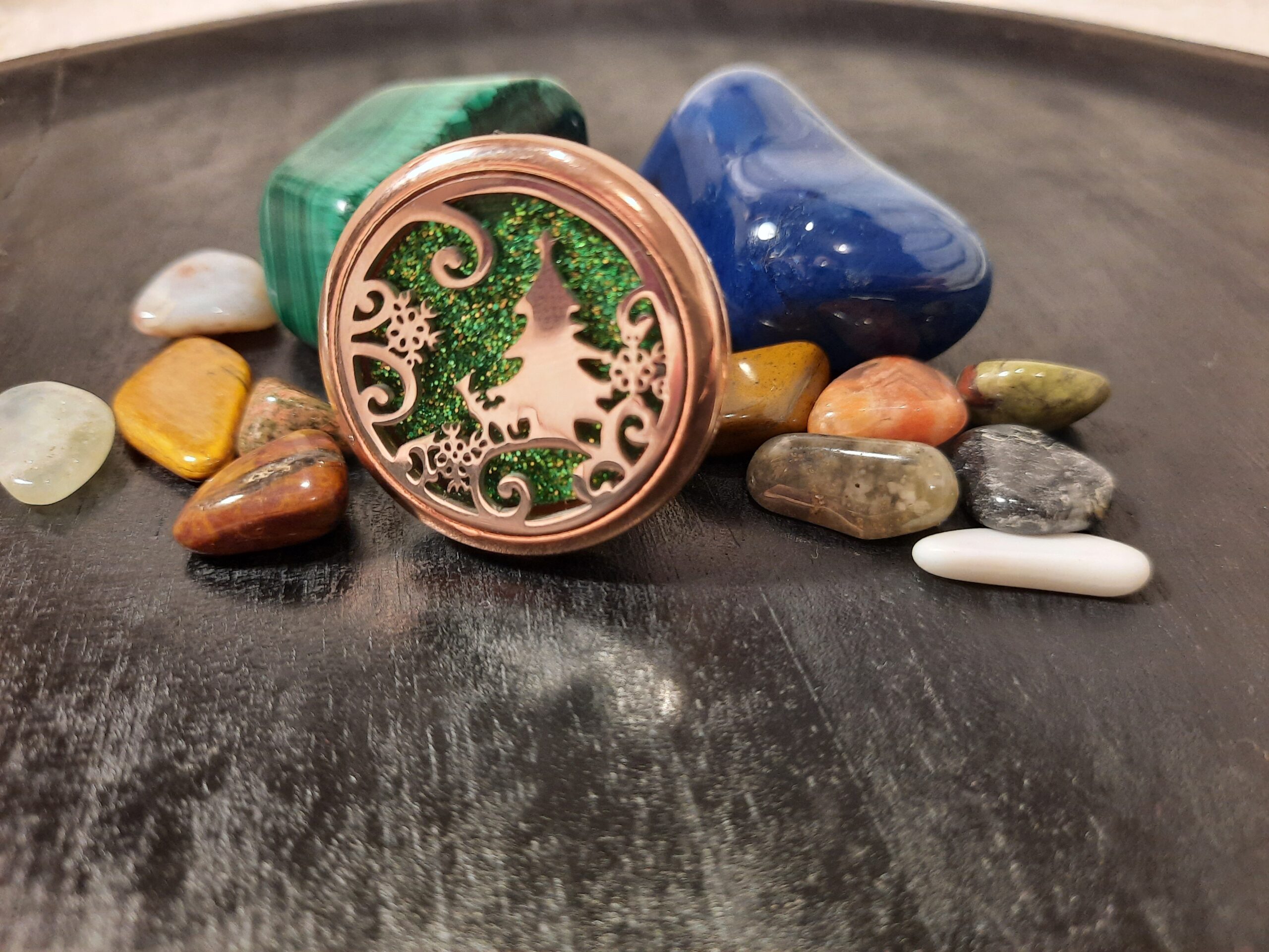 Zimní krajina – rose gold